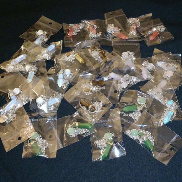 Tiger's Eye Stone Bullet Shape Silvertone Necklace - Picture 6 of 6